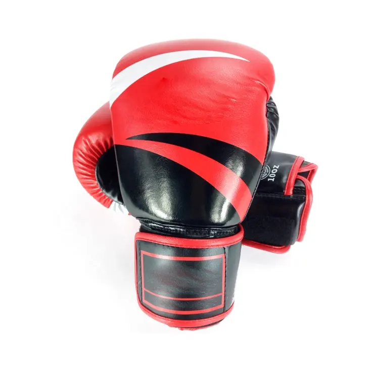 Guantes de boxeo de cuero genuino con Logo personalizado, guantes lisos de boxeo de Pu de 12 Oz, guantes de boxeo de lucha Mma