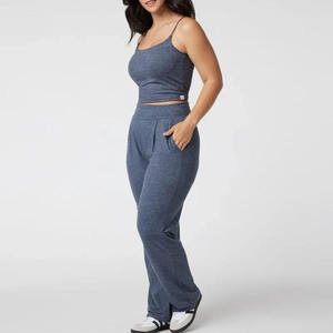 Pantalones Jogger Deportivos de Cintura Alta para Mujer, Casuales, de Spandex y Algodón, Lisos, para Gimnasio y Fitness, Venta al Por Mayor - Product Image 6