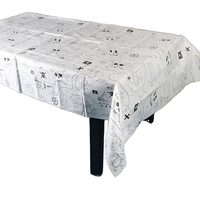 Nappe en papier étanche Rectangle noir pour les fêtes de pique-nique de mariage de bureau à domicile pour les repas et l'extérieur