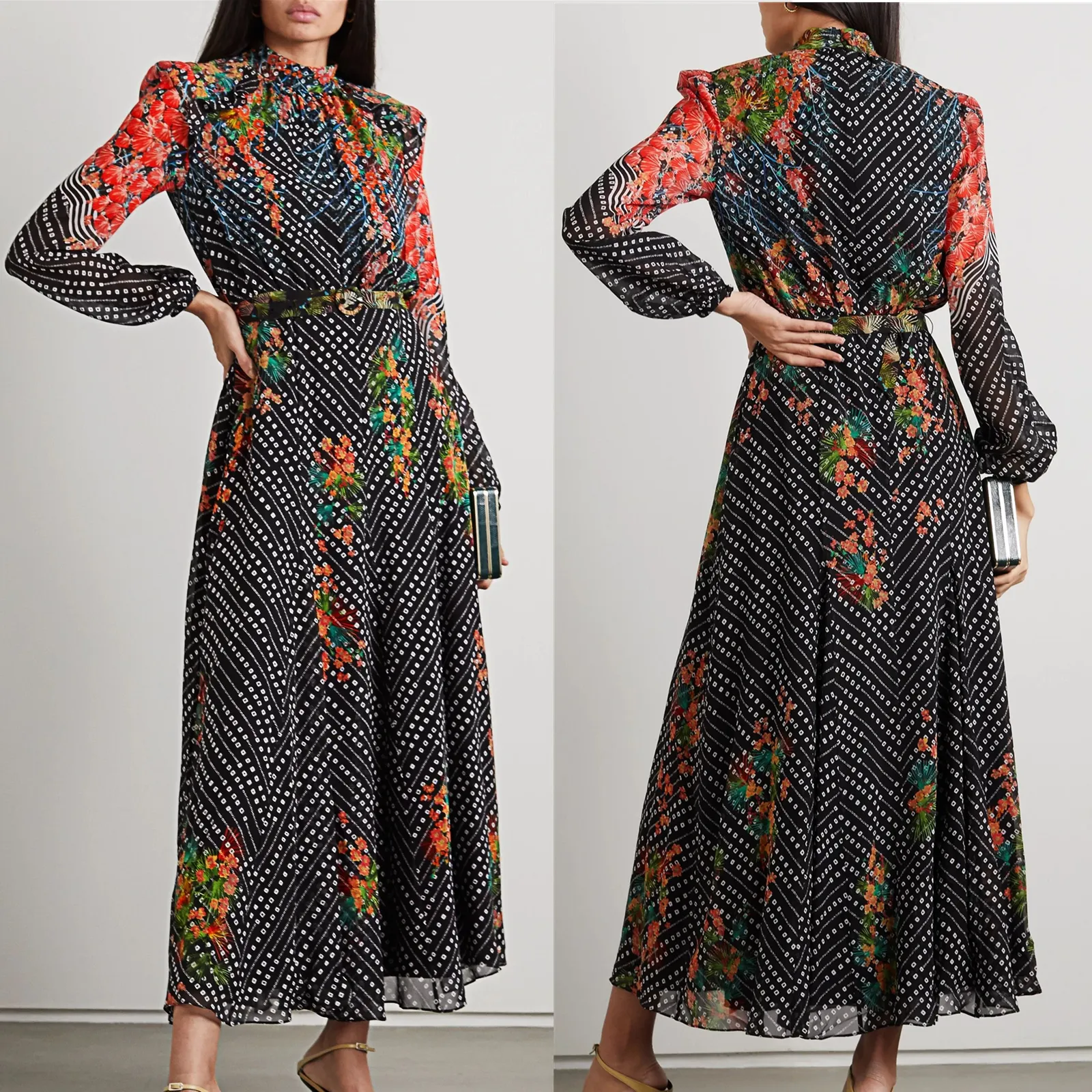 Dresses Women New Stylish Fashion Trendy 2021 Hot Selling Good Quality Women Long Sleeve Floral Dress Supplier From China