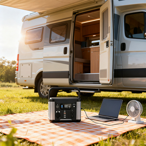 เครื่องกำเนิดไฟฟ้าพลังงานแสงอาทิตย์แบบพกพา แบตเตอรี่ลิเธียมไอออน NMC 200W 300W 500W ขายดีอันดับต้นๆ สำหรับใช้งานกลางแจ้ง จ่ายไฟแบบพกพา  Pure Sin - Product Image 1