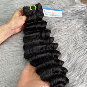 Extensions de cheveux Remy vietnamiennes 2024 luxueuses dentelle de vagues profondes améliorée avec alignement impeccable des cuticules - Product Image 4