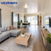 VICDOWEX Maison préfabriquée contemporaine en structure acier de type T, avec isolation thermique et caractéristiques ignifuges, pour personnel de luxe