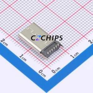 TYPE-C 6P LTH14.2 108 USB Connector SMD Connector ( Connector Type: Type-C )( Gender: Female )( Mounting Type: Vertical Mount ) - Product Image 2