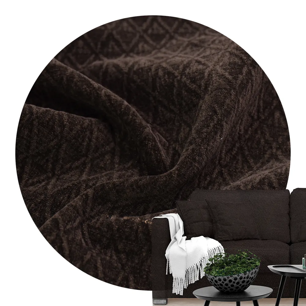 Großhandel 100% Polyester Heim textilien Polsters ofa Stoff Chenille gewebte Stoff produkte für Stuhls ofa