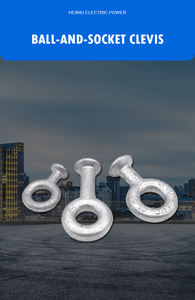 Accessoire de câble électrique en acier galvanisé de type Q/QP, œil à bille, œil à bille à extrémité sphérique, œil à bille à douille, œil à bille à suspension - Product Image 2