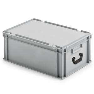 Euro-Koffer Aus PP Mit 2 Tragegriffen, LxBxH 600x400x230 Mm, Grau - Product Image 1