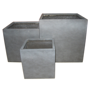 Grand pot à fleurs carré moderne en fibre de verre pour plantes décoratives d'intérieur et d'extérieur, article très demandé pour l'aménagement paysager extérieur - Product Image 2