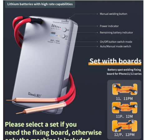 QianLi マカロン ポータブル スポット溶接機 iPhone 11 12 13 14