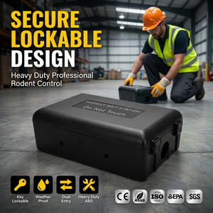 Estación <span class=keywords><strong>de</strong></span> Cebo para Roedores Profesional <span class=keywords><strong>de</strong></span> Plástico Ecológico, Caja <span class=keywords><strong>de</strong></span> Cebo para Ratas con Cerradura, Trampa para Ratones, <span class=keywords><strong>Control</strong></span> <span class=keywords><strong>de</strong></span> <span class=keywords><strong>Plagas</strong></span> en Exteriores - Product Image 1