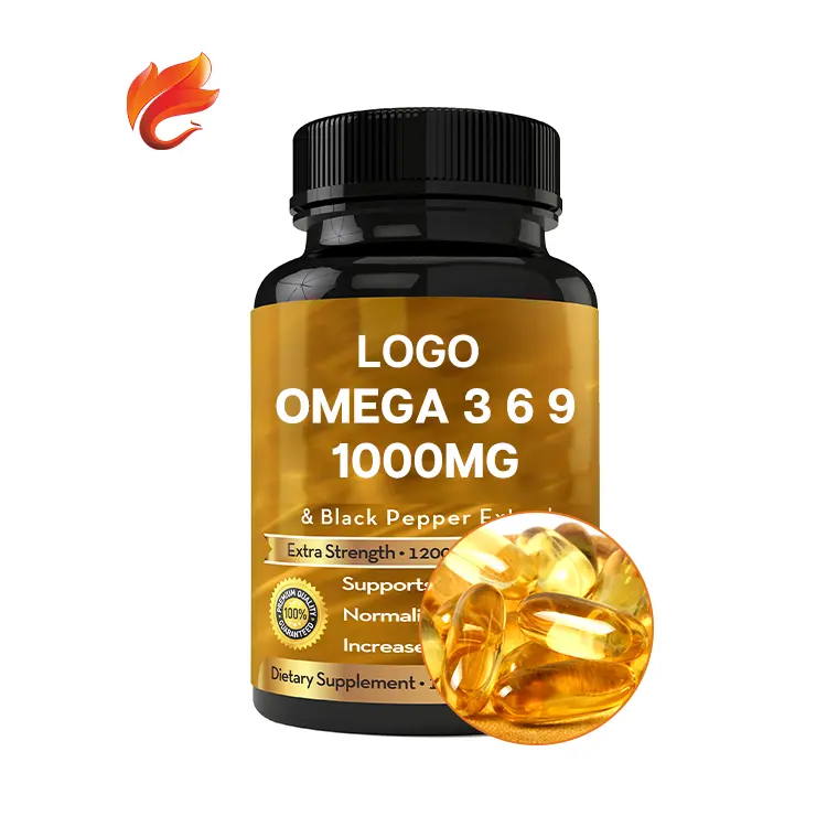 Omega 3 6 9 Fish Oil Private Label Capsules Fish Oil for Kids Omega-3 Premium Fish Oil Oblong