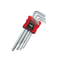 9pcs Kunci Allen Universal Berkualitas Tinggi dari Baja Chrome Vanadium, Kunci Hex, Kunci Torx