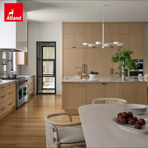 Armoire de cuisine Alland Rift en chêne blanc scié sur mesure, porte à panneau plat, style moderne, chêne <span class=keywords><strong>clair</strong></span> moyen, en bois <span class=keywords><strong>clair</strong></span> - Product Image 4