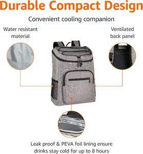 Reusable Insulated Soft Cooler Backpack Cooler Bags with Insulated Compartment Compatible Carrying Case for Work Camping - Product Image 2