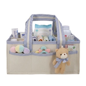 Organizador de Pañales Portátil y Plegable con Asa <span class=keywords><strong>Larga</strong></span>, Bolsa de Almacenamiento Multifuncional Personalizable para Artículos Esenciales del Bebé - Product Image 1