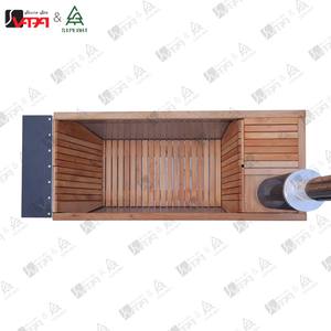 <span class=keywords><strong>Bain</strong></span> <span class=keywords><strong>de</strong></span> vapeur traditionnel en acier inoxydable Vapasauna, chauffé au bois, pour 1 personne, surface en cèdre rouge, utilisation en extérieur, installation autonome - Product Image 6