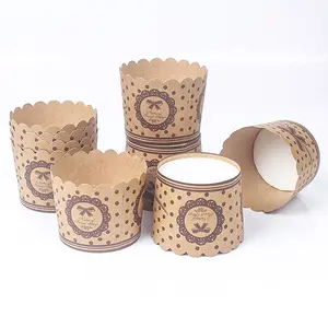 Fabriek Directe Verkoop Van Food Grade Papier Bakken Cake Cups Printing Logo Custom Muffin Cups