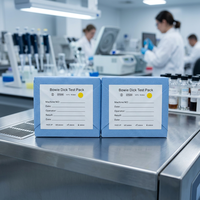 AZR MEDICAL Paquete de Pruebas BD001 de Alta Sensibilidad, Tarjeta de Prueba de Esterilización por Vapor sin Plomo con Cambio de Color Preciso, Farmacéutica