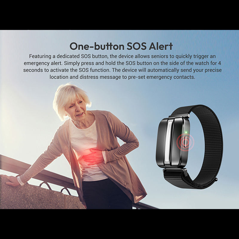 Jcvital V6 Smart Bracelet Health GPS Tracking for Seniors