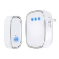 Kit de timbre de puerta Dingdong, impermeable, volumen de 4 niveles, 36 campanas, con rango de 1000 pies, timbre inalámbrico