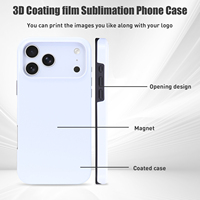 Coques de téléphone vierges personnalisées 2-en-1 en TPU et PC avec revêtement magnétique résistant pour sublimation, pour iPhone 17 16 Pro Max