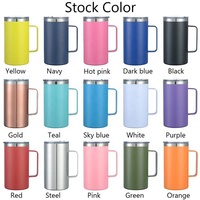 Chopes à bière 24oz, différents designs, style minimaliste, chopes à vin et à café en acier inoxydable, thermos personnalisé, chopes classiques pour la maison et les voyages