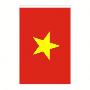 Banderas pequeñas de poliéster al por mayor de Vietnam, mini banderines nacionales vietnamitas para decoración - Product Image 6