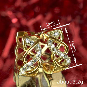 Orecchini E4287 in Oro Giallo con Diamanti Naturali Taglio Brillante Rotondo, Gioielli di Lusso da Donna per Uso Quotidiano - Product Image 6