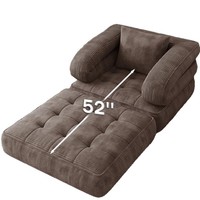 Canapé-lit convertible en tissu réglable, best-seller, pour salon, avec pouf