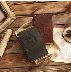 Taccuino da viaggio in pelle in goffratura in bianco con Logo con rilegatura in stile Vintage per viaggiatori stampati all'ingrosso personalizzati - Product Image 5