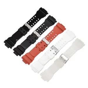 gshock rood zwart band Suppliers-Hoge Kwaliteit Pu Horloge Band Strap Voor Casio Gshock GA-100/110/120/150/200/300 Vervanging Horlogeband