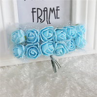 DIY Mini 144pcs 2.5cm Roses en mousse artificielle pour la maison Fleur de mariage