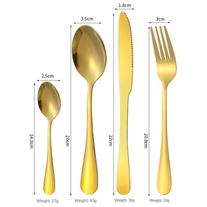 طقم علبة هدايا ملعقة سكين من الفولاذ المقاوم للصدأ للاستعمال مرة واحدة 24 قطعة أدوات مائدة غربية عالية القيمة - Product Image 5