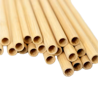 Pailles à boire en bambou réutilisables, naturelles, écologiques, durables, pour les fêtes, avec un diamètre intérieur de 8 mm et une longueur de 100 à 230 mm