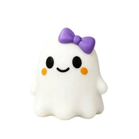 Jouet Squishy Fantôme d'Halloween - Jouet Anti-Stress en Plastique Doux et Mignon à Rebond Lent pour Soulager le Stress