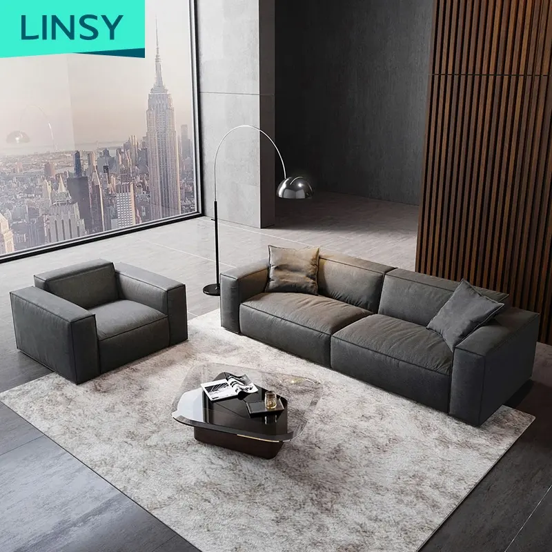 Sofá seccional clásico de lujo Linsy, sofá minimalista para sala de estar
