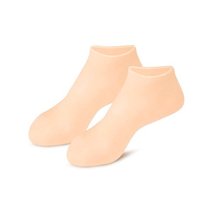 Calcetines de gel de silicona para el talón Protectores de <span class=keywords><strong>pies</strong></span> para el cuidado de la piel hidratante con calcetín de spa antigrietas ToecapToe Caps - Product Image 6