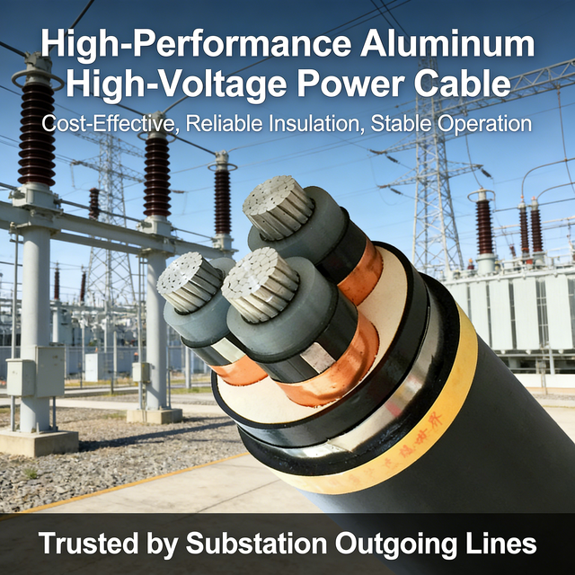 Aluminum Power Cable Conductor Xlpe Insulated Power Cables High Voltage 35kV for Industrial Power Distribution