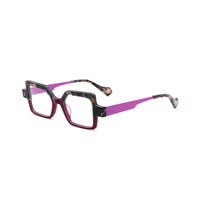 Monturas Ópticas de Acetato Premium, Unisex, Vintage, Geométricas, Transparentes, Cuadradas, Gafas de Moda, Venta al Por Mayor