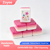 Jeu de tuiles de mahjong américaines en acrylique personnalisées 160 pièces avec citrouilles, fantômes, chauves-souris, chats noirs, chapeaux de sorcière, toiles d'araignées, potions