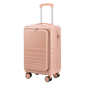 Valise à roulettes Yongsheng pour femme, 20 et 24 pouces, ouverture frontale, couleur macaron, bagage de voyage avec roues à 360 degrés - Product Image 5