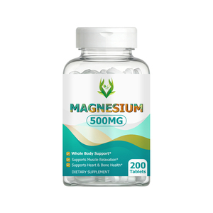 Tabletas de Magnesio de 500 mg de Marca Privada con Magnesio para la Salud Muscular y la Salud Ósea, Perlas de Magnesio - Product Image 1
