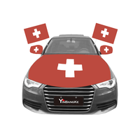 Drapeau de course personnalisé en gros d'usine 30*45CM polyester imprimé pour drapeau suisse pour la publicité de fenêtre de voiture événements sportifs