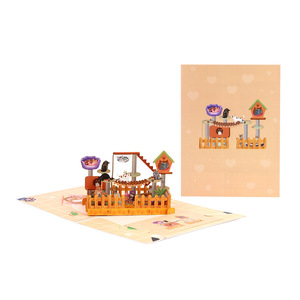 Nueva Tarjeta <span class=keywords><strong>de</strong></span> Felicitación 3D Pop-Up con Gato Escalando, Barnizado Brillante, Universal para <span class=keywords><strong>Cumpleaños</strong></span>, con Tarjetas Pequeñas y Mensajes, Venta al por Mayor - Product Image 5