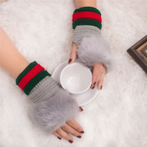 Offre Spéciale Femmes Gants Hiver Peluche Fausse Fourrure Tricoté Garder Au Chaud G218A - Product Image 3