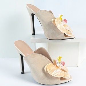 Scarpe DEleventh <span class=keywords><strong>con</strong></span> Punta Arrotondata e Decorazione Floreale Tridimensionale, <span class=keywords><strong>Tacchi</strong></span> a Spillo Eleganti <span class=keywords><strong>Rosa</strong></span> per Donne - Product Image 2