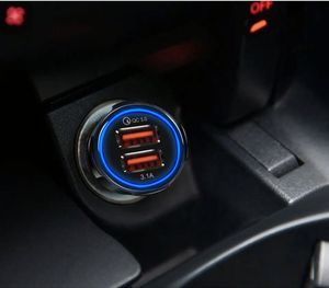 Cargador de Coche Doble USB con Carga Rápida QC3.0, Portátil, para Todos los Teléfonos Inteligentes, Venta al Por Mayor - Product Image 3