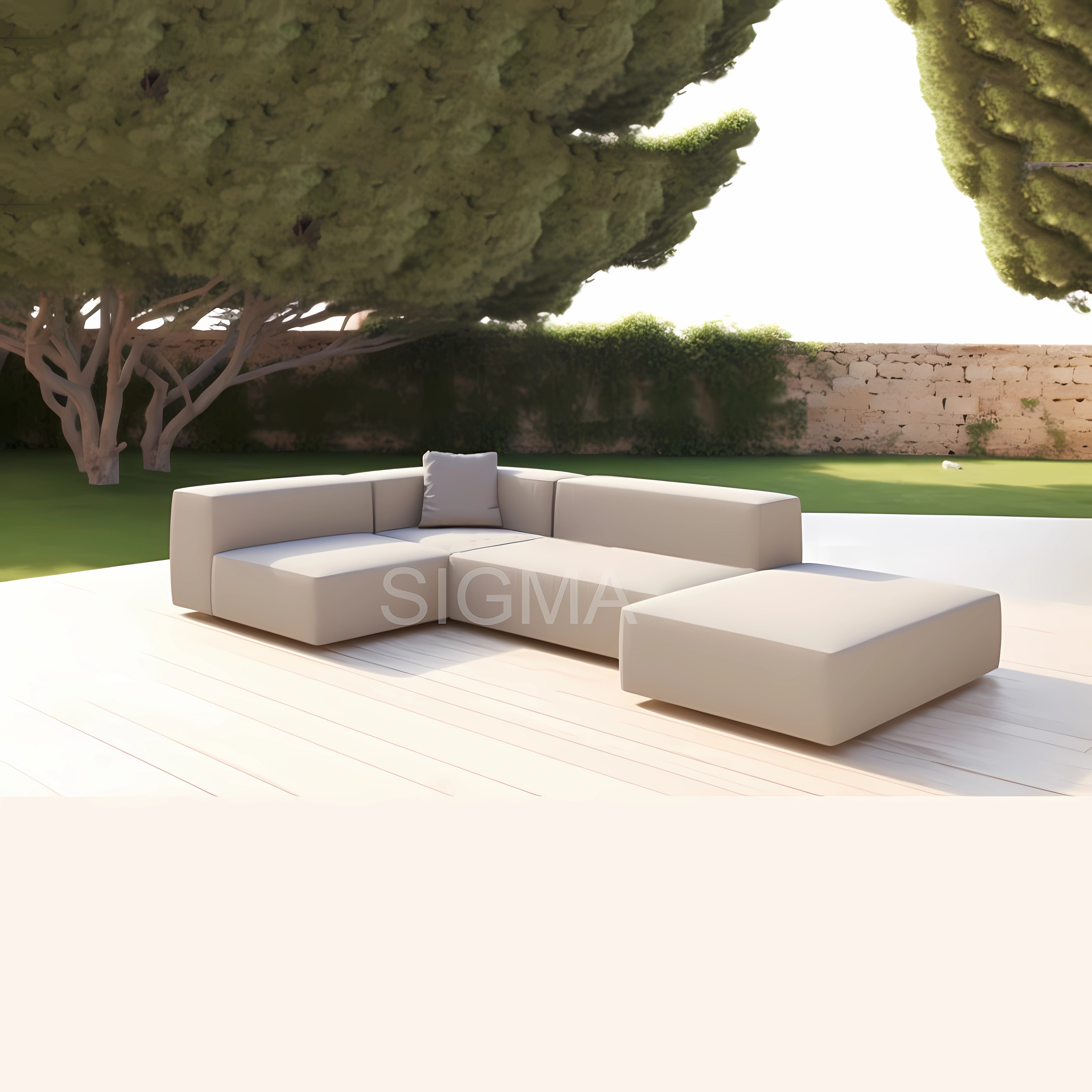 Sigma Luxury Outdoor Garden Aluminum Sofa Set Furniture Garden Sofas Outdoor