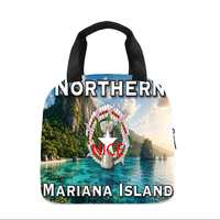 Draagbare, duurzame lunchtas met ritssluiting, op maat gemaakt met Saipan-thema, voor roadtrips, vissen, wandelen, kantoor, studenten, buitengebruik