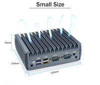 Mini PC industriel sans ventilateur OEM I3/i5U Win10/Linux, châssis industriel en aluminium, M.2, 6*COM, pare-feu industriel VPN, PC en stock
